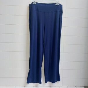 Habitat Clothes to Live In Core Travel Ankle Pleat Pants Size Large Side Buttons